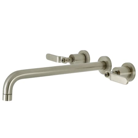 Kingston Brass KS8048KL Wall Mount Tub Faucet, Brushed Nickel KS8048KL